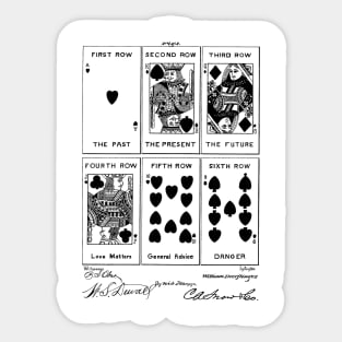 Playing Card Vintage Patent Hand Drawing Sticker